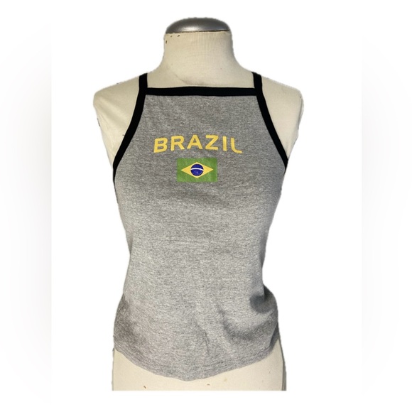Camisole d’été avec un imprimé du drapeau du Bresil - Picture 1 of 3
